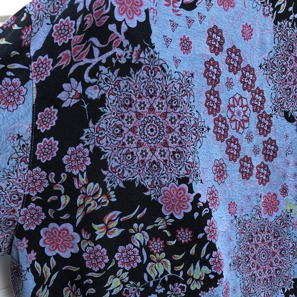 Tianello Blue and Purple Floral Button Down Shirt - Picture 10 of 12